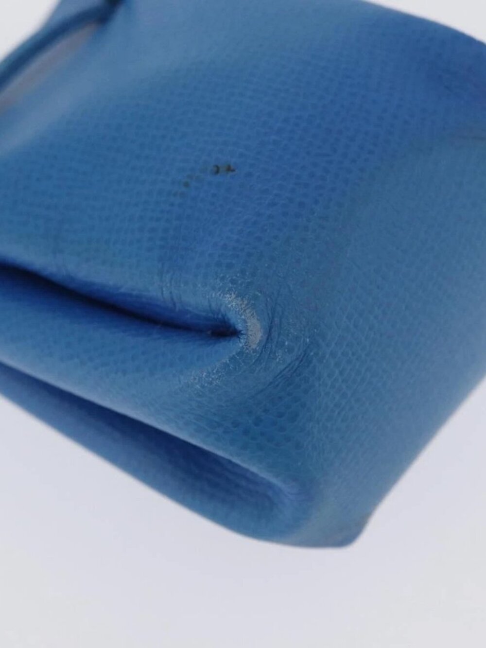 HERMES Vespa Pouch Leather Blue Auth 170911 - Picture 11 of 15